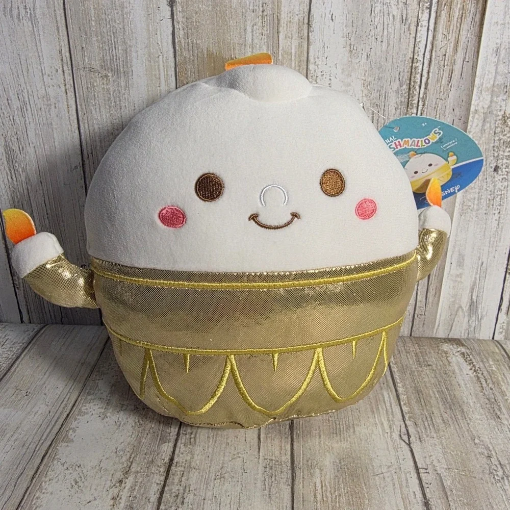 Squishmallows Disney Beauty and the Beast Lumiere 10 Inch Gold Plush NWT